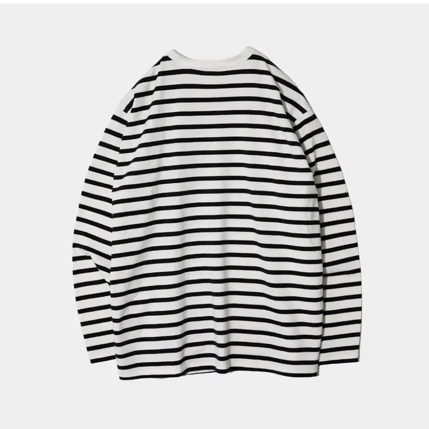 [BUNJANG] Nadeers Stripe Long Sleeve T-Shirt / 네이더스 스트라이프 긴팔 티셔츠