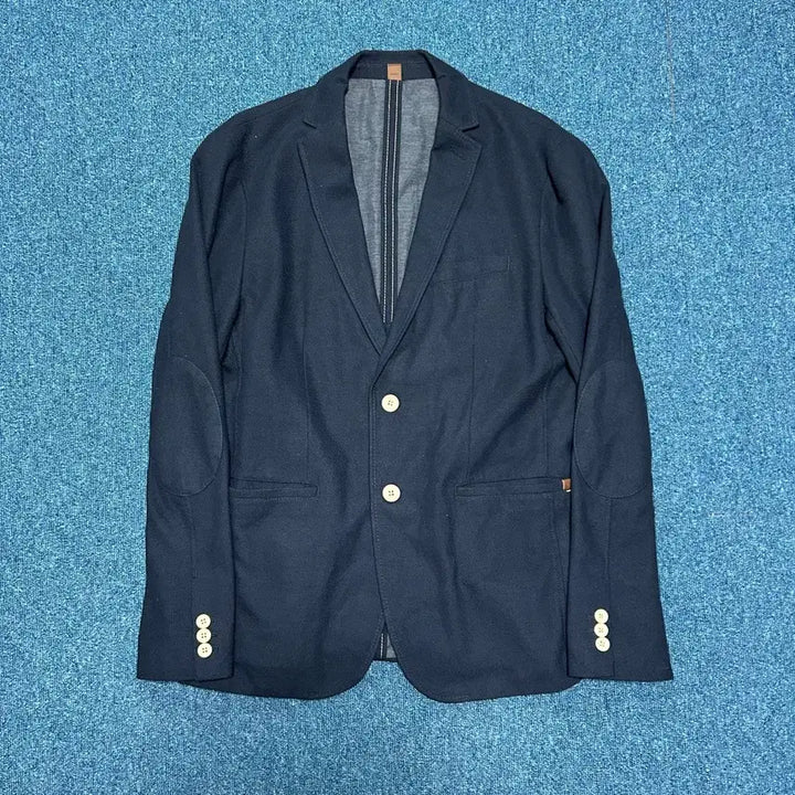 [BUNJANG] Zara Navy Elbow Patch Blazer Jacket / 자라 네이비 엘보우패치 블레이저 자켓 105