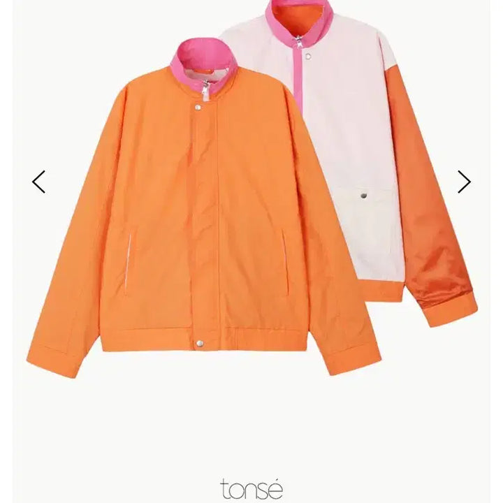 [BUNJANG] Tonse Reversible Blouson Jacket Orange Pink / tonse 톤세 리버서블 바람막이 오렌지 핑크