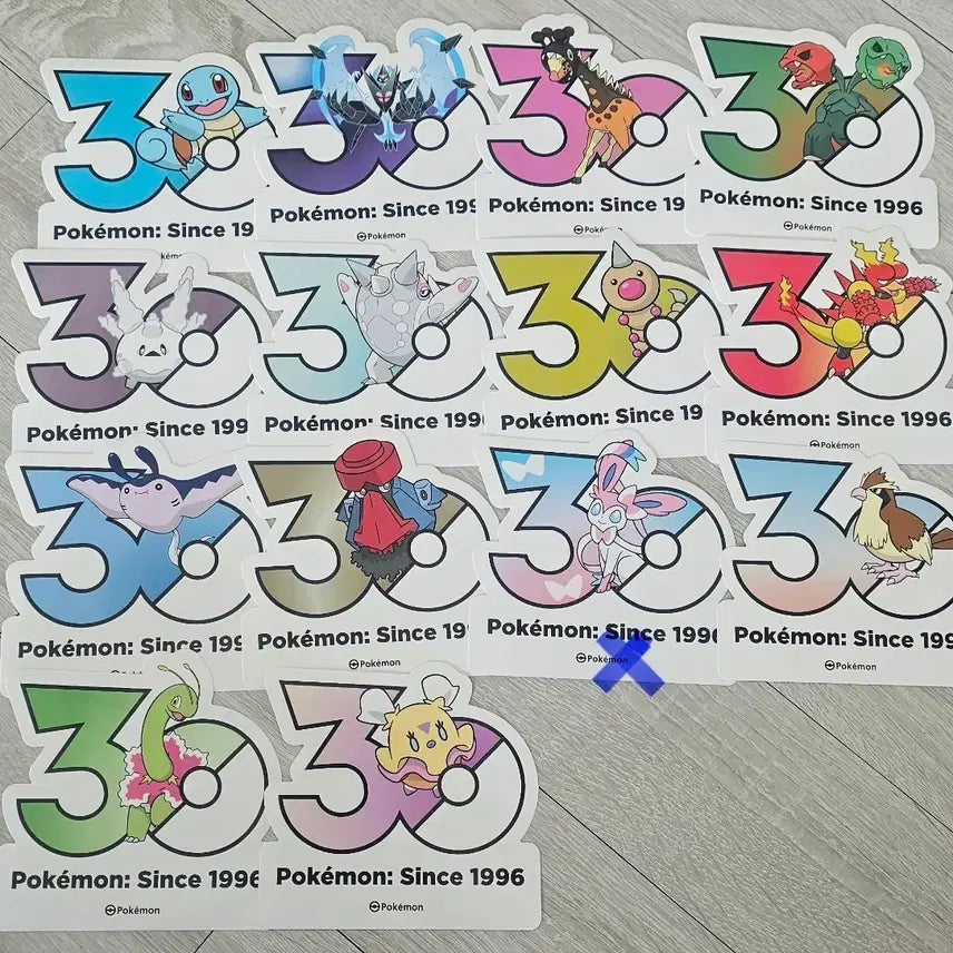 [BUNJANG] Pokemon 30th Anniversary Sticker Trade - Squirtle, Lunala, Meganium, Corsola, Mantine / 포켓몬 30주년 스티커 교환 꼬부기 루나아라 메가니움 코산호 만타인