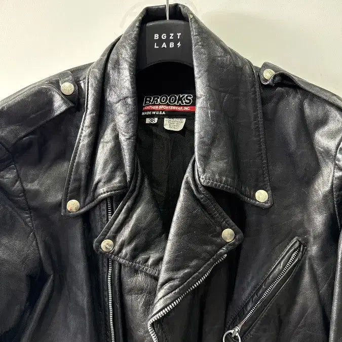 [BUNJANG] Brooks Motorcycle Leather Jacket / [38] 브룩스 모터사이클 레더 자켓