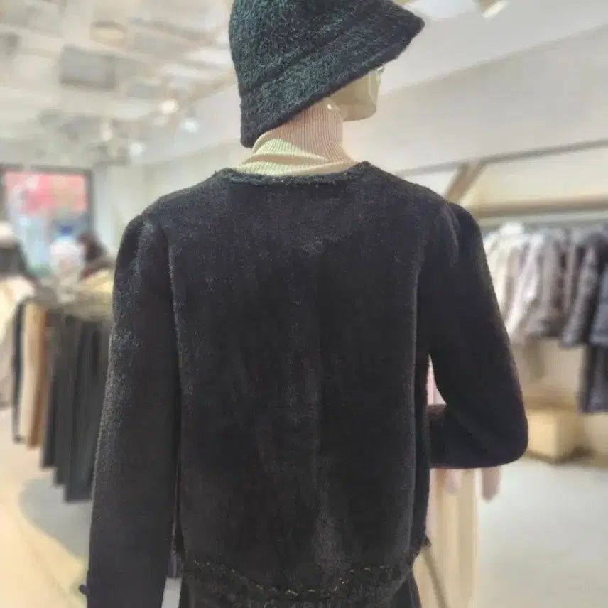 [BUNJANG] Sisley Tweed Colorblock Short Cardigan / 시슬리 트위드 배색 숏 가디건 (새상품)