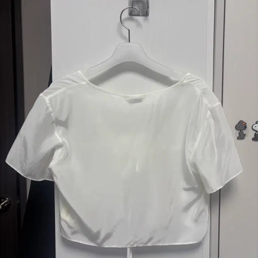 [BUNJANG] Abra-Mois Silky Sheer Bolero Shirt / 아비에무아 실키시어 볼레로 셔츠