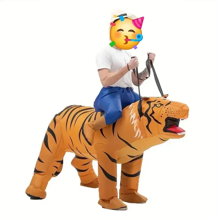 [BUNJANG] Tiger Inflatable Costume Set Rental / 호랑이 풍선옷 세트 대여  (졸사. 졸업사진.에어수트)
