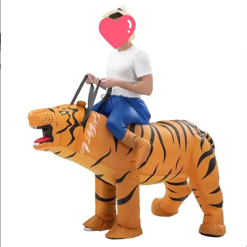 [BUNJANG] Tiger Inflatable Costume Set Rental / 호랑이 풍선옷 세트 대여  (졸사. 졸업사진.에어수트)