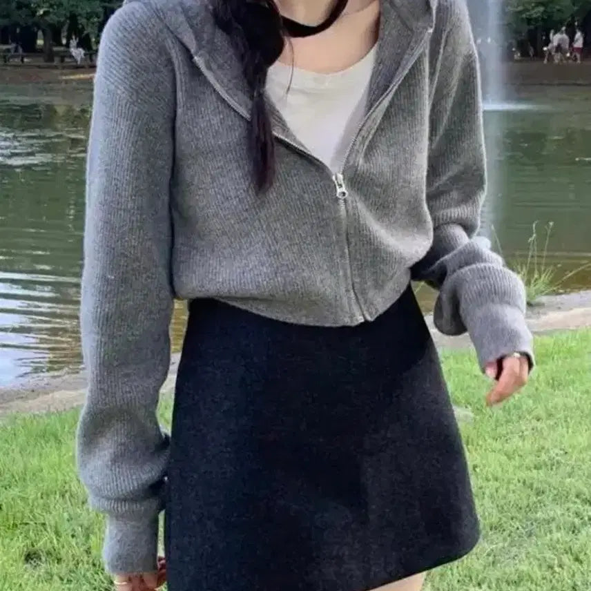 [BUNJANG] Modo Forest Zip-Up Hoodie Charcoal / 샵모도 modo 포레스트 후드집업 차콜
