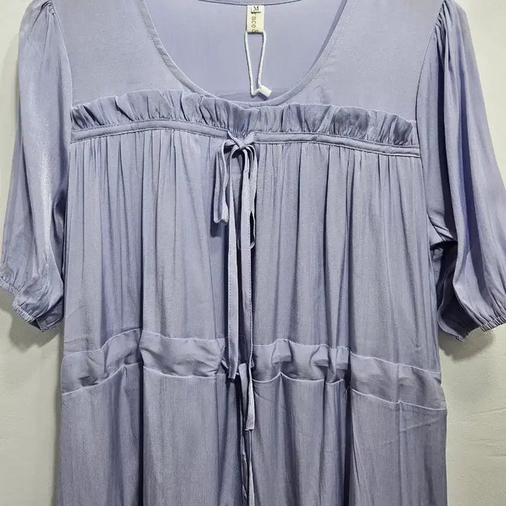 [BUNJANG] Light Purple Tiered Long Dress M (New) / 연보라 여리여리 캉캉 티어드 롱원피스 M [새상품]