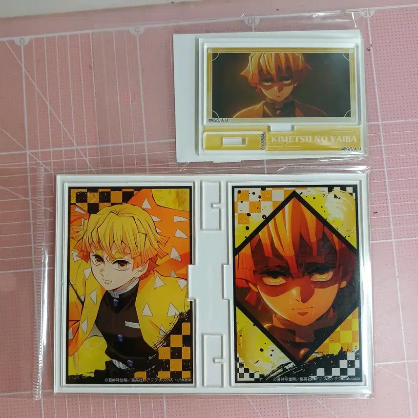 [BUNJANG] Demon Slayer Agatsuma Zenitsu Acrylic Stand Mini Folding Screen Bundle Set Rare / ㅇㅖ약중) 귀멸의 칼날 아가츠마 젠이츠 아크릴 스탠드 미니 병풍 희귀