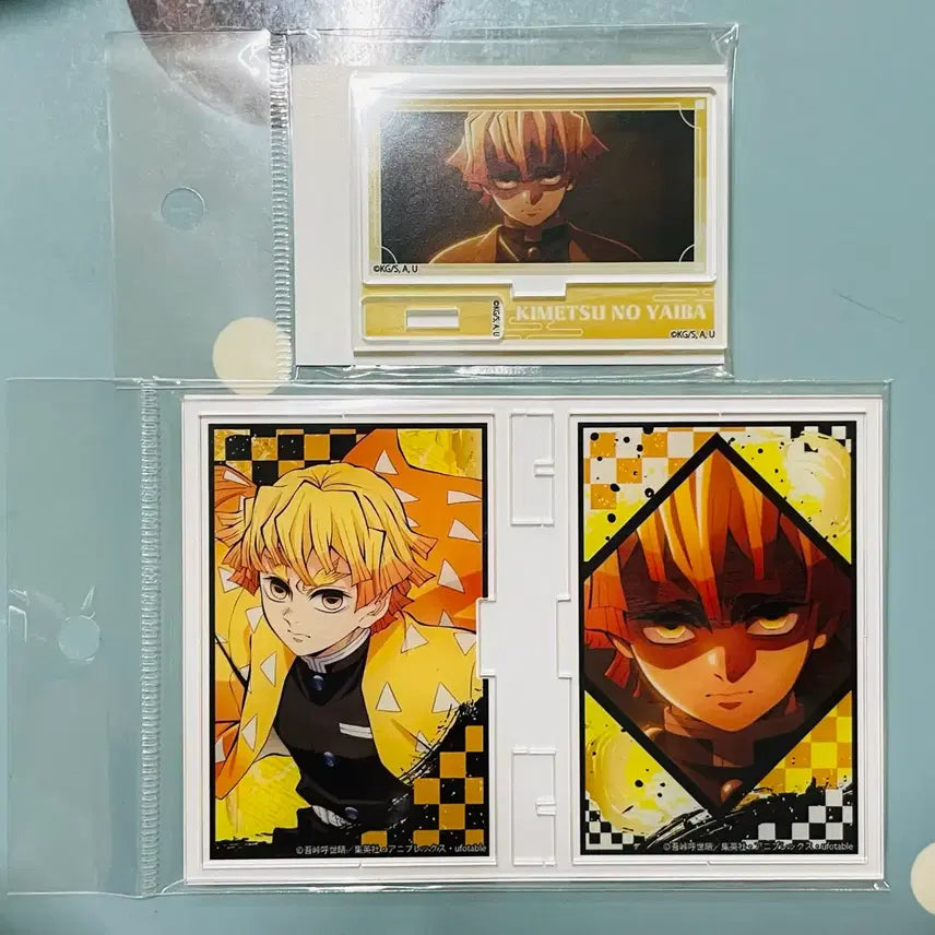 [BUNJANG] Demon Slayer Agatsuma Zenitsu Acrylic Stand Mini Folding Screen Bundle Set Rare / ㅇㅖ약중) 귀멸의 칼날 아가츠마 젠이츠 아크릴 스탠드 미니 병풍 희귀