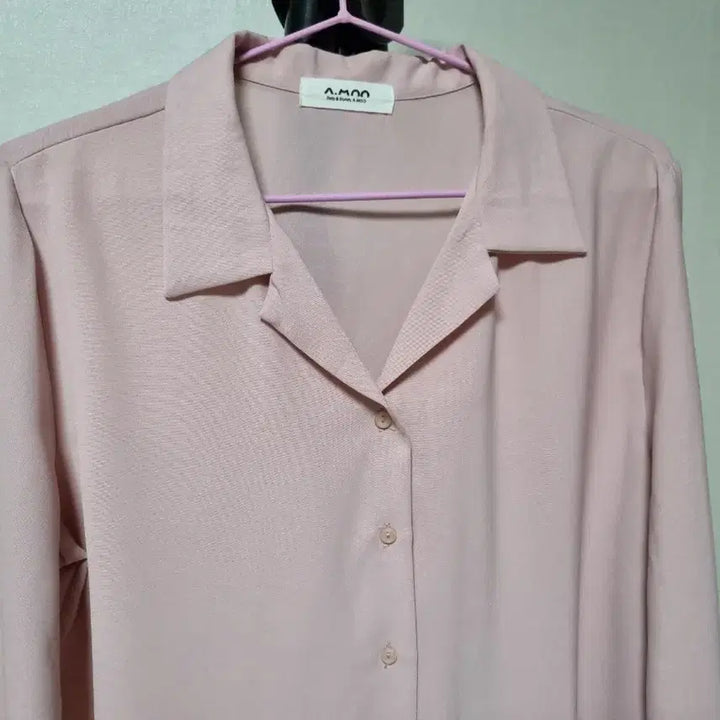 [BUNJANG] Strawberry Milk Pink Long Sleeve Shirt / 딸기우유 색감 핑크 긴팔 셔츠
