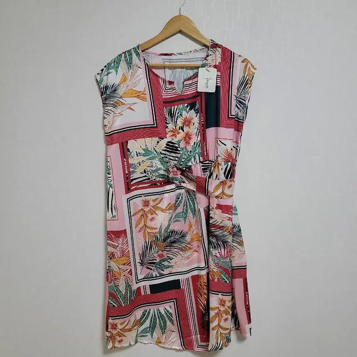 [BUNJANG] Seimark Floral Pattern Midi Dress (Pink, Short Sleeve) / SEIMARK플라워 패턴 원피스 새제품