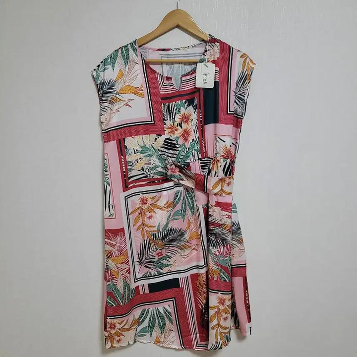 [BUNJANG] Seimark Floral Pattern Midi Dress (Pink, Short Sleeve) / SEIMARK플라워 패턴 원피스 새제품