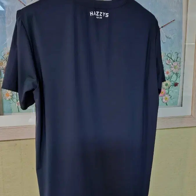 [BUNJANG] Hazzys Round Neck Short Sleeve T-Shirt Navy / 헤지스 라운드반팔티105~110도 가능
