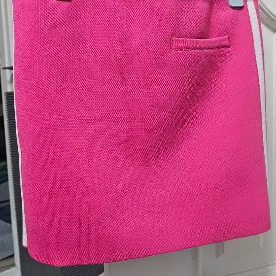 [BUNJANG] Adidas Hot Pink Three-Stripe Mini Skirt / 아디다스 핫핑크 삼선 스커트