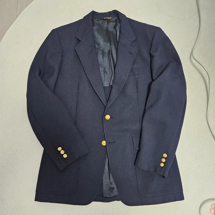 [BUNJANG] Palm Beach Linen Gold Button Blazer Jacket L / 팜비치 린넨 금장 블레이져 자켓 L