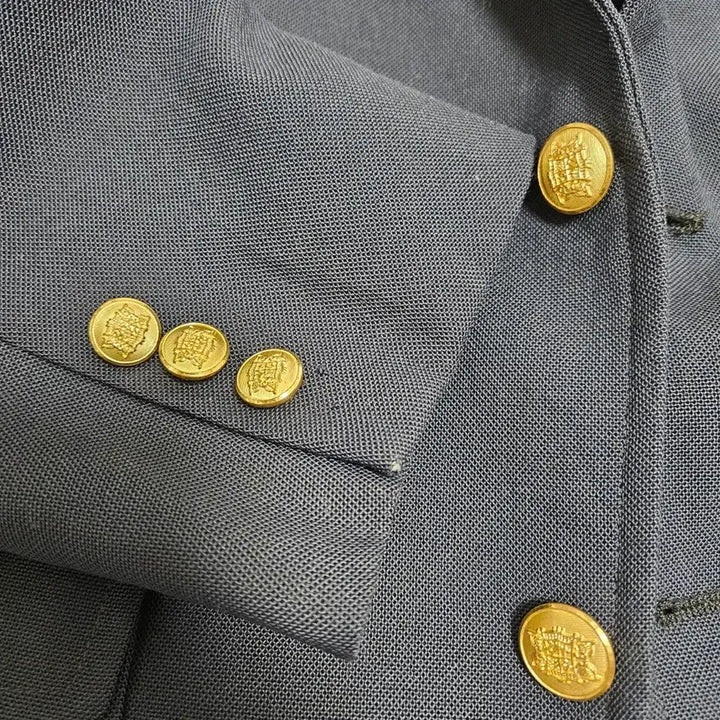 [BUNJANG] Palm Beach Linen Gold Button Blazer Jacket L / 팜비치 린넨 금장 블레이져 자켓 L