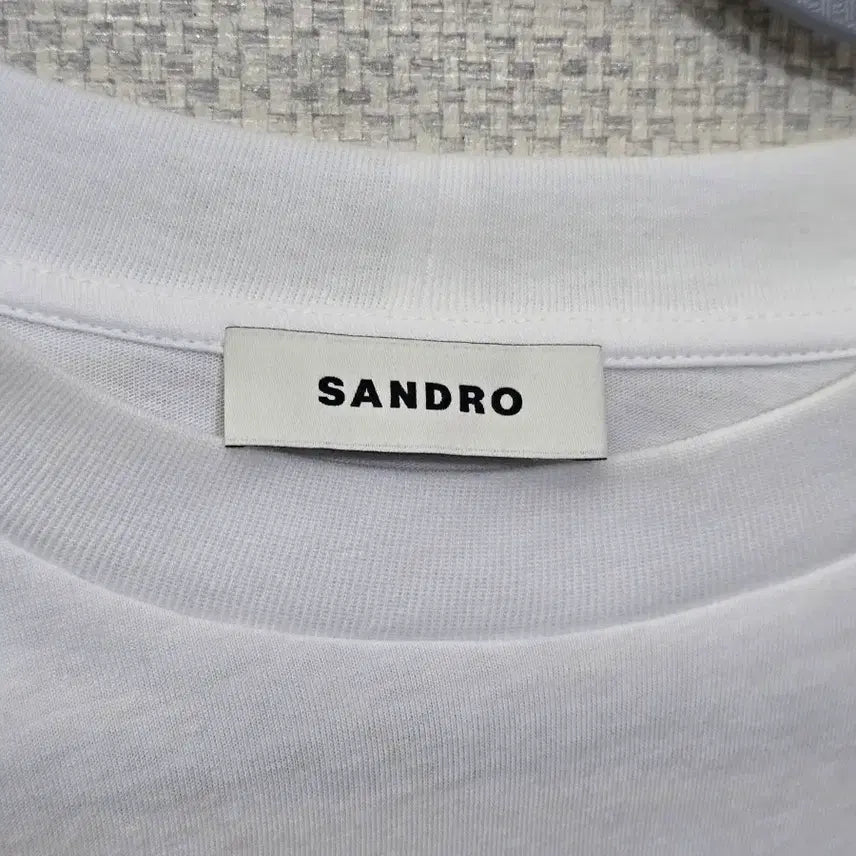 [BUNJANG] Sandro Scarf Print Short Sleeve T-Shirt / SANDRO)산드로 스카프 프린트 반팔티