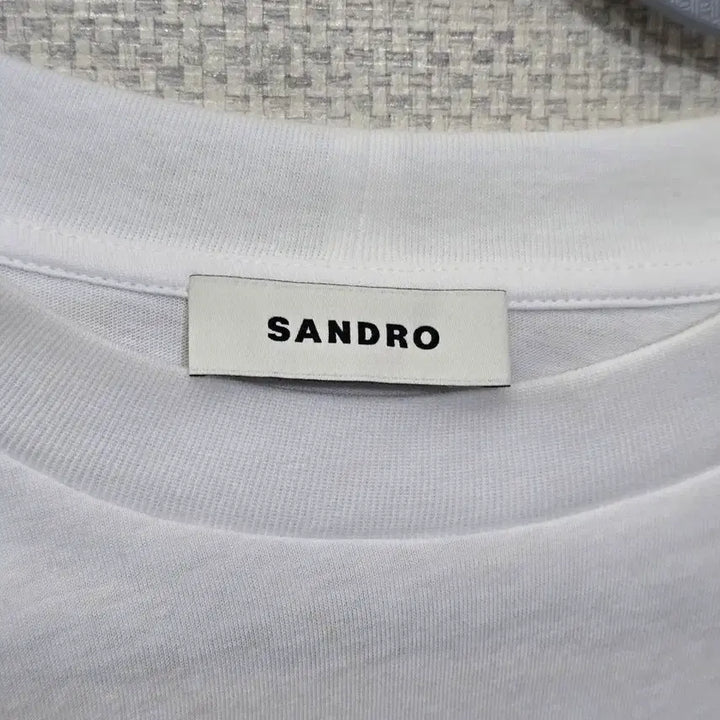 [BUNJANG] Sandro Scarf Print Short Sleeve T-Shirt / SANDRO)산드로 스카프 프린트 반팔티