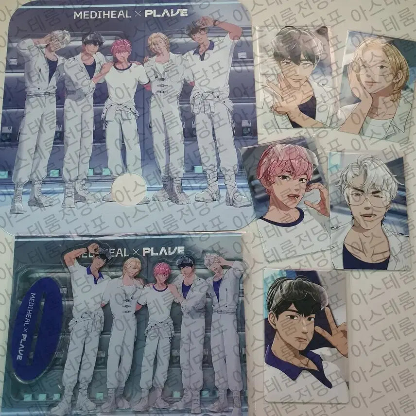 [BUNJANG] Mediheal Photocard Acrylic Fan Set / 반택포 3.5) 메디힐 포카 아크릴 부채 세트