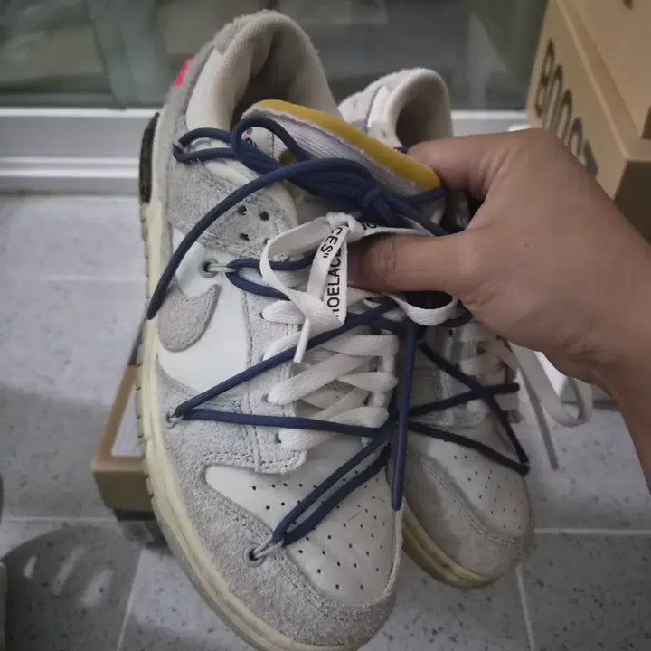 [BUNJANG] Nike Dunk Low x Off-White White/Grey / 나이키 덩크 로우 x 오프화이트 화이트/그레이