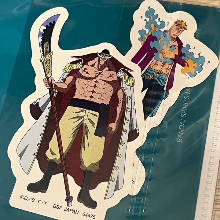 [BUNJANG] One Piece Whitebeard Pirates Clear File Sticker Set / 원피스 흰수염 해적단 클리어파일 스티커 세트