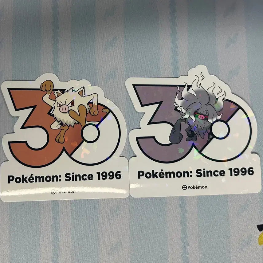 [BUNJANG] Pokemon 30th Anniversary Logo Sticker Set / [포켓몬 30주년 기념 로고 스티커]망키, 저승갓숭