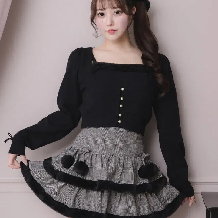 [BUNJANG] Pium Pom Pom Mini Skirt / pium 피움 폼폼 미니 스커트 / 일브 걸리 스나계 다리치 미셸마카롱