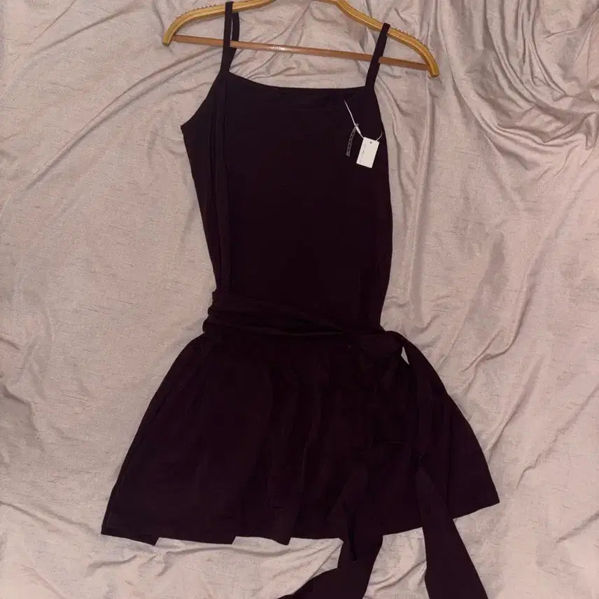 [BUNJANG] Woohwa Soft Ribbon Slip Dress / 우화 소프트 리본 슬립 원피스 SOFT RIBBON SLIP OPS