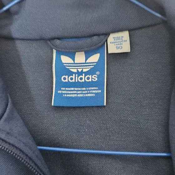 [BUNJANG] Adidas Navy/Red 3-Stripe Track Top / 아디다스 네이비/레드 삼선 트랙탑