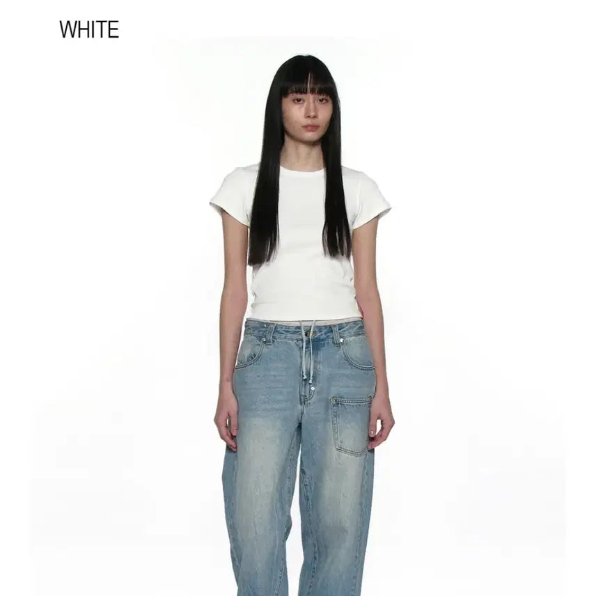 [BUNJANG] Partimento Woman PWC Short Sleeve T-Shirt White / (새상품) 파르티멘토 우먼 PWC 반팔 티셔츠 화이트
