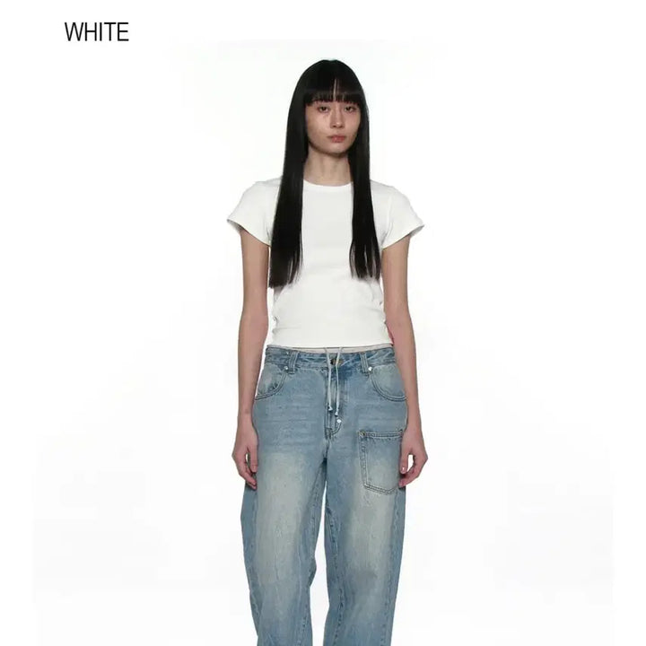 [BUNJANG] Partimento Woman PWC Short Sleeve T-Shirt White / (새상품) 파르티멘토 우먼 PWC 반팔 티셔츠 화이트