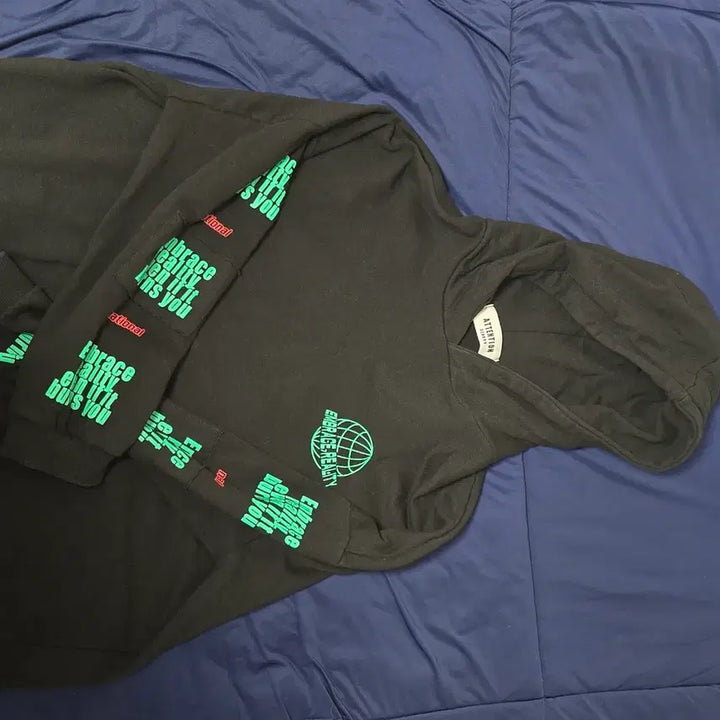 [BUNJANG] Attention Lettering Distressed Hoodie / attention 328099 후드티 레터링 데미지 후드