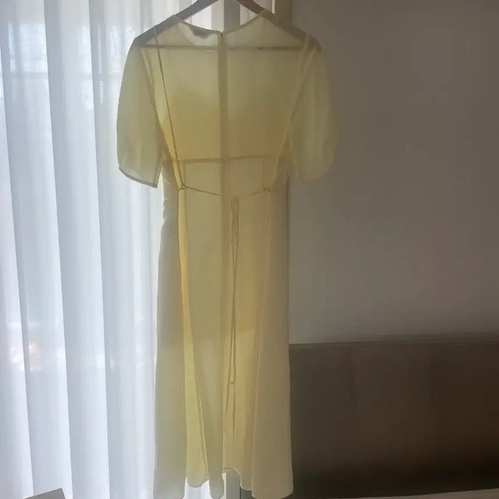 [BUNJANG] Attirance Bustier Dress - Lemon Yellow / 아티드 뷔스티에 원피스