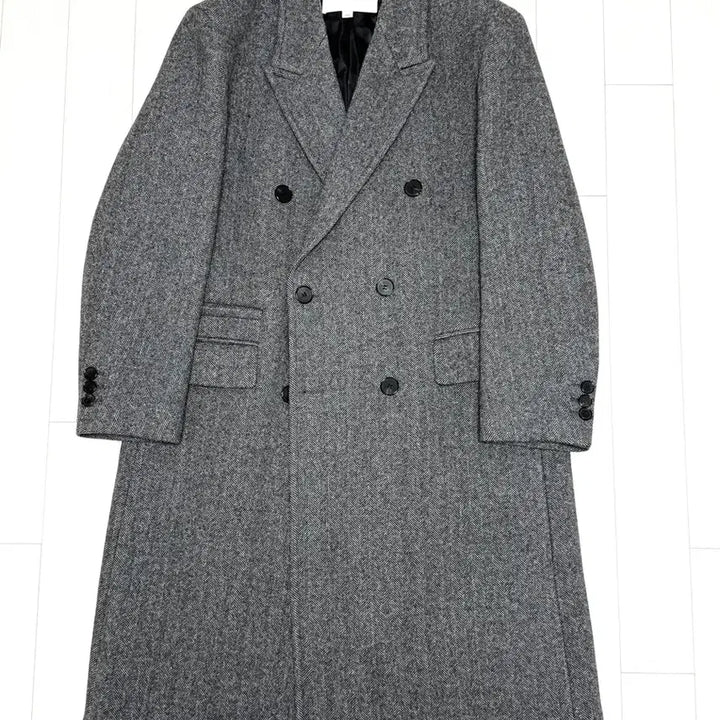 [BUNJANG] TONYWEOK Herringbone Twill Coat Grey M / 토니웩 헤링본 더블코트 그레이