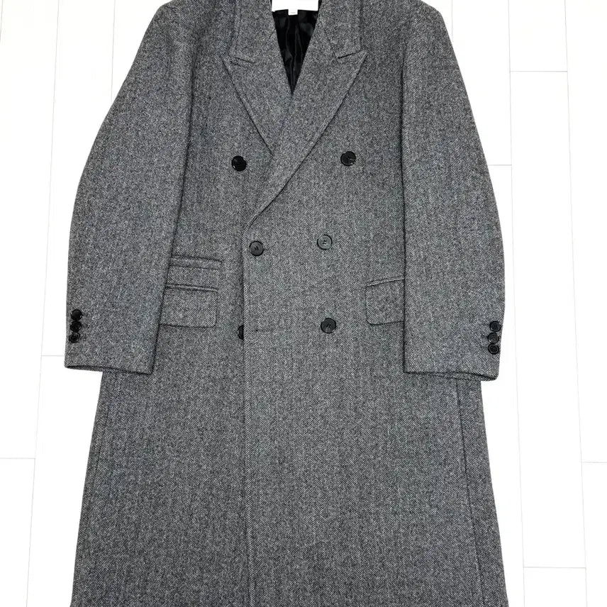 [BUNJANG] TONYWEOK Herringbone Twill Coat Grey M / 토니웩 헤링본 더블코트 그레이