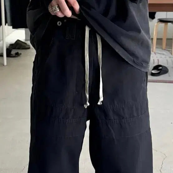 [BUNJANG] Politeu Rebuild 6-Cut Work Pants Black / [3]폴리테루 리빌드 6컷 워크팬츠 블랙
