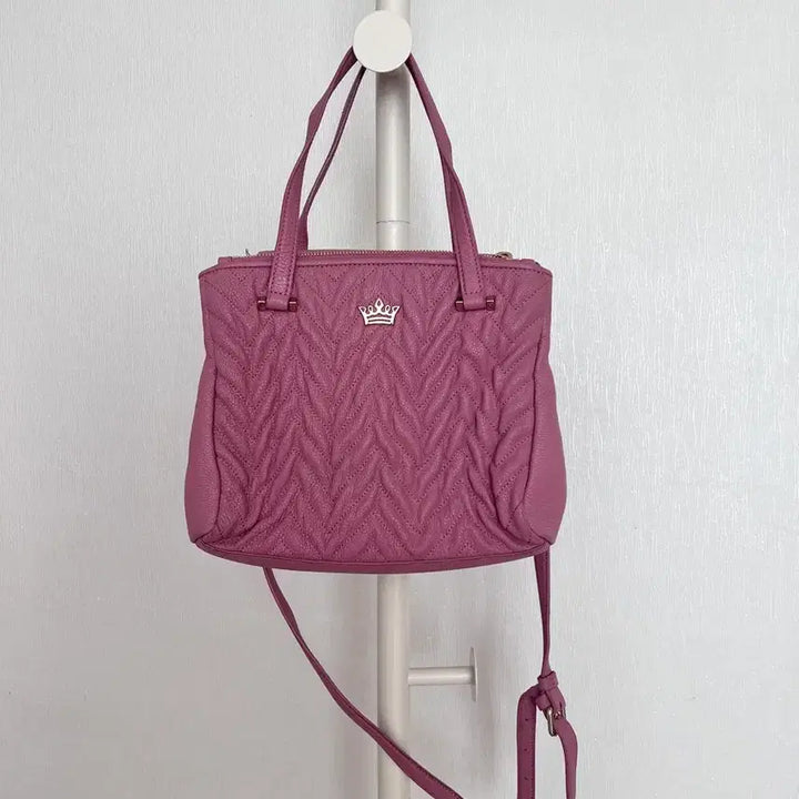 [BUNJANG] J.ESTINA Pink Quilting Tote Bag Shoulder Bag / [정품] 제이에스티나 핑크 퀼팅 토트백 숄더백