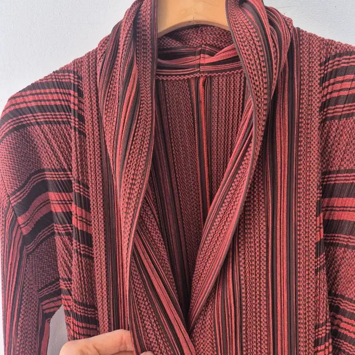 [BUNJANG] Pleats Please Multi-Pattern Cardigan F / 플리츠플리즈 멀티 패턴 가디건 F