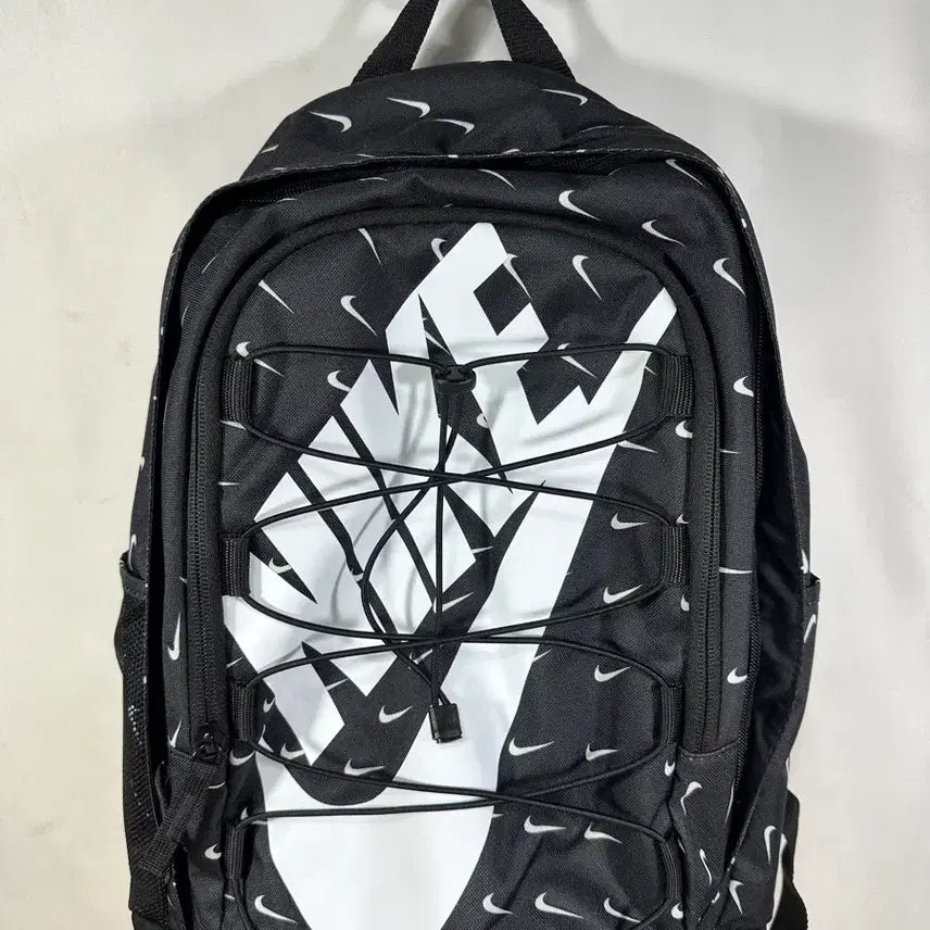 [BUNJANG] Nike Swoosh All Over Print Backpack Black / 나이키 스우시 올오버 프린트 백팩 블랙