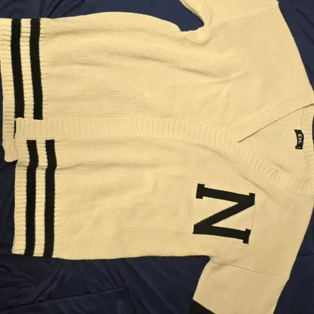 [BUNJANG] 5nl Big Logo Stripe Cardigan Jacket / 5nl n 빅로고 스트라이프 가디건 자켓