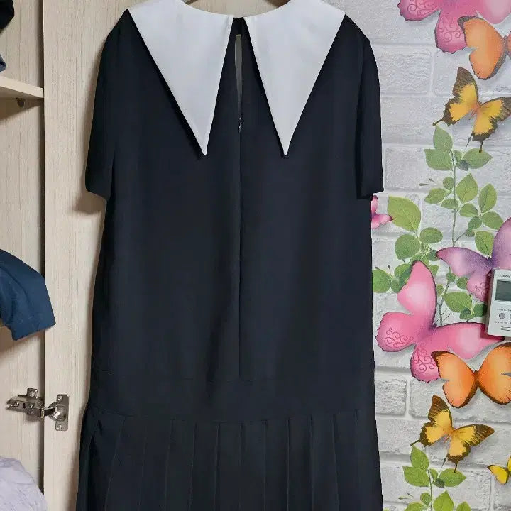 [BUNJANG] Lucky Chouette Black Pleated Dress / 럭키슈에뜨 블랙 플리츠 원피스