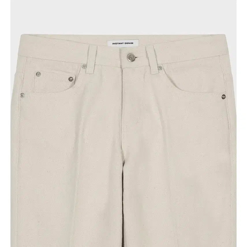 [BUNJANG] Branded Natural Slim Straight Denim Pants / 브랜드디 스트레이트 아이보리 내추럴 데님 팬츠