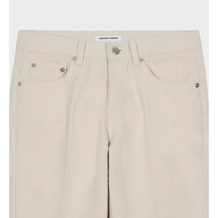 [BUNJANG] Branded Natural Slim Straight Denim Pants / 브랜드디 스트레이트 아이보리 내추럴 데님 팬츠