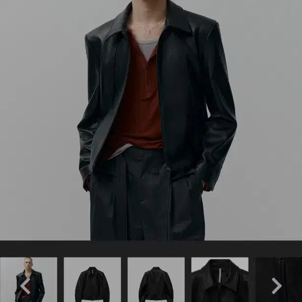 [BUNJANG] Noir Shrink Leather Jacket Black Size 50 / 노이어 새상품 고트 슈렁큰 레더 자켓 블랙 50 팝니다