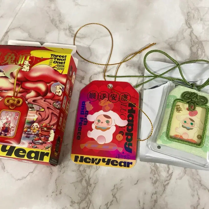 [BUNJANG] Pop Mart Three Two One Happy New Year Omamori Charm / 팝마트 쓰리 투 원 해피 뉴 이어 오마모리