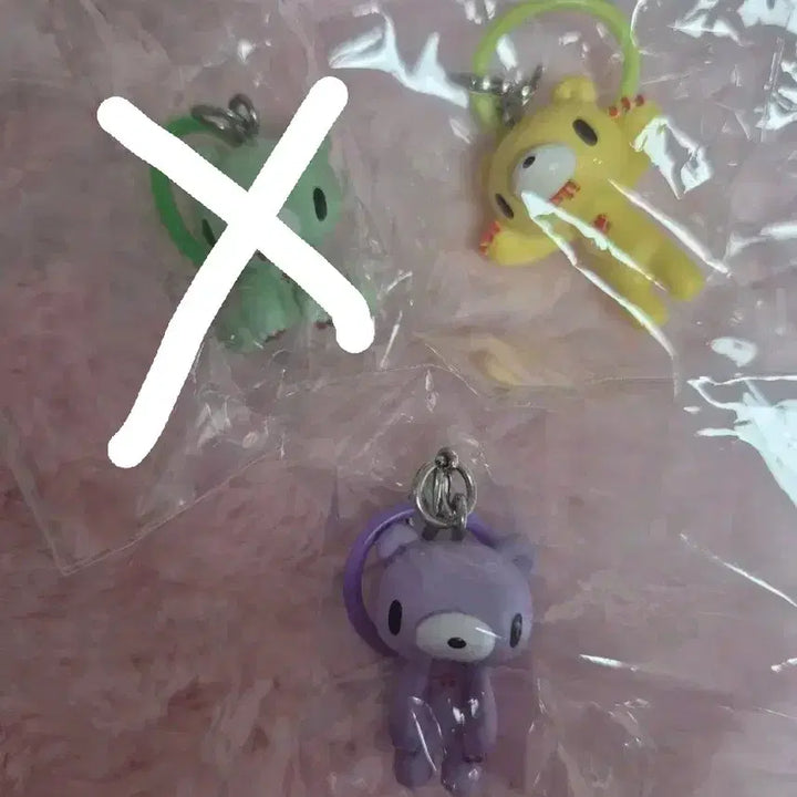 [BUNJANG] Gloomy Bear Mezurushi Mascot Charm Keychain Gacha Set / 글루미베어 메지루시 일괄 마스코트 참 키링 가챠 노랑 민트 보라