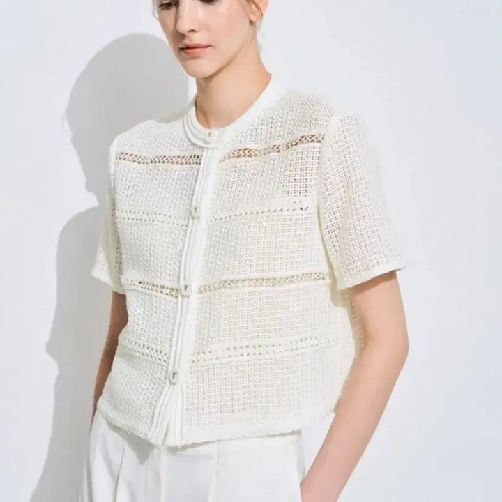 [BUNJANG] TIME Crochet Knit Jacket / TIME 타임 크로셰 니트 자켓