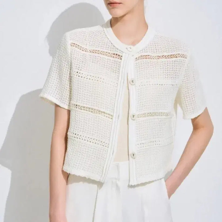 [BUNJANG] TIME Crochet Knit Jacket / TIME 타임 크로셰 니트 자켓