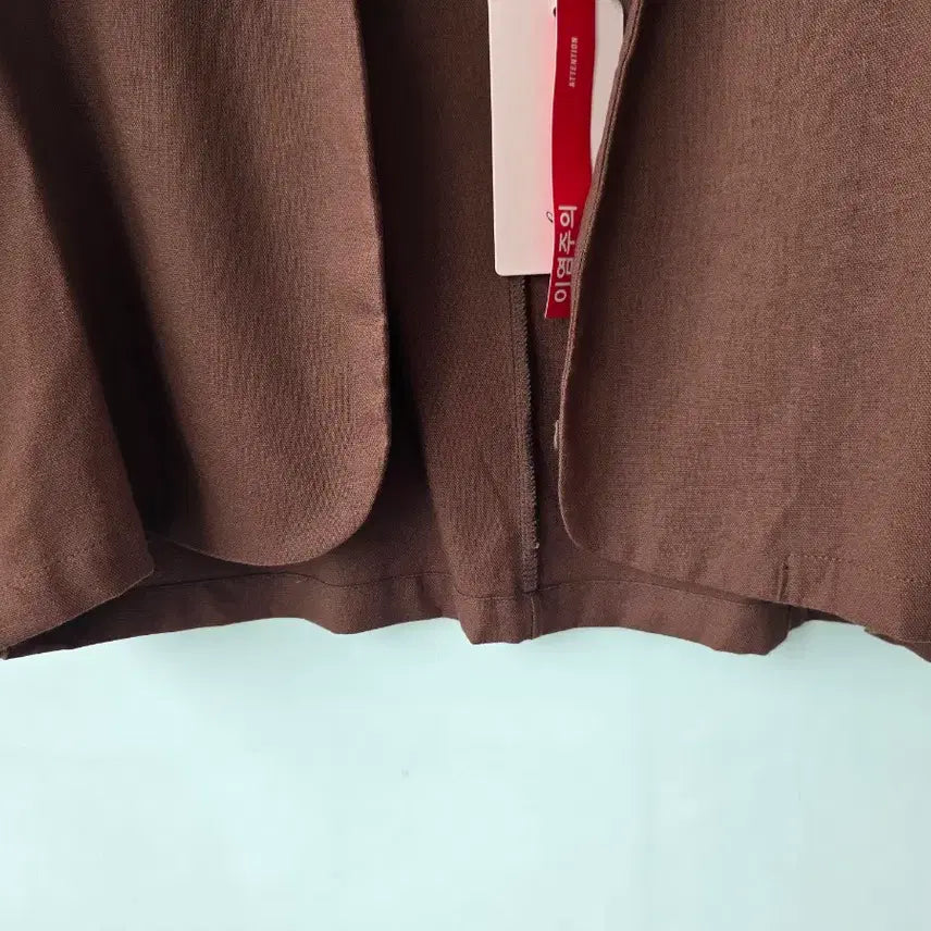 [BUNJANG] Linen Blend Bolero Jacket Brown / XL/브라운 면마 볼레로 자켓/새제품