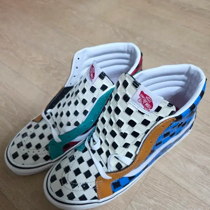 [BUNJANG] Vans Skate High 38 DX Anaheim Factory Multicolor Checkerboard Sneakers / [새제품] 반스 스케이트 하이 38 DX 애너하임 팩토리 멀티컬러 체커보